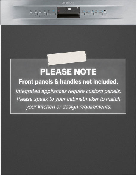 Smeg 60cm Universale Semi-Integrated Dishwasher Stainless Steel DWAI6234X4