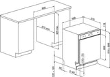 Smeg 60cm Diamond Series Built-In Underbench Dishwasher DWAU615DX3