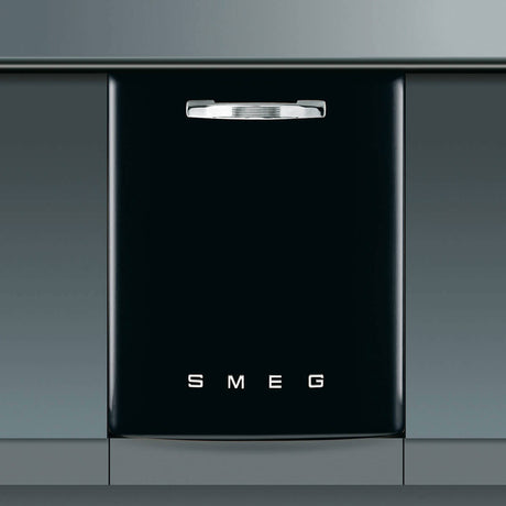 Smeg 60cm Retro Style Built-In Underbench Dishwasher Black DWIFABNE4