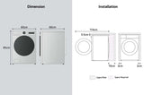 LG 8kg Series 3 Heat Pump Dryer DXH3-08W | Greater Sydney Only