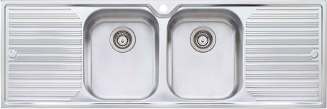 Oliveri Diaz Double Bowl Inset Sink With Double Drainer DZ153