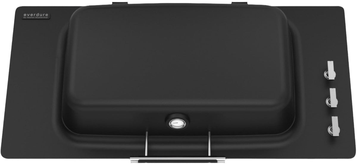 Everdure FURNACE Built-in 3 Burner Gas BBQ Black EB3G1BA