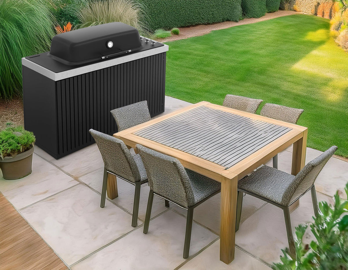 Everdure FURNACE Built-in 3 Burner Gas BBQ Black EB3G1BA