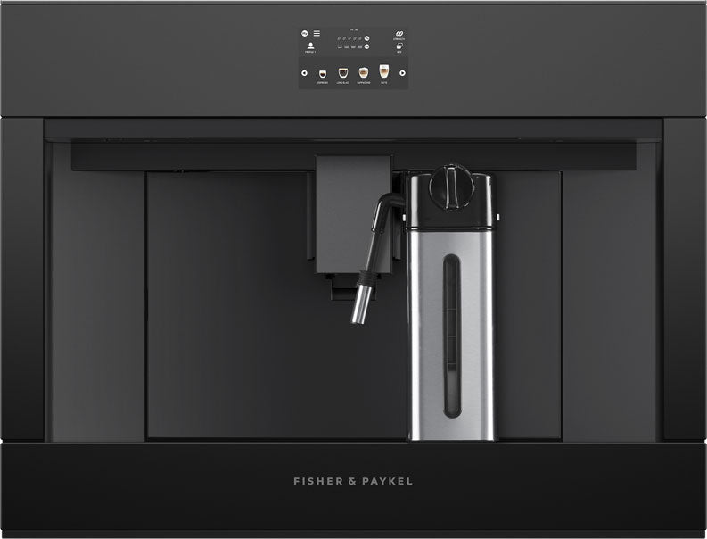 Fisher & Paykel 60cm Built in Coffee Machine Black Glass EB60MSB1
