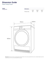 Electrolux 8kg Heat Pump Clothes Dryer EDH803R7WC | Greater Sydney Only