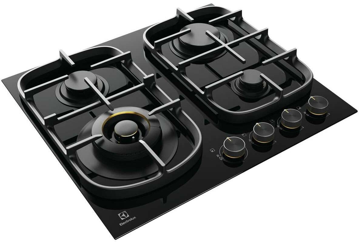 Electrolux 60cm Black Ceramic Glass Gas Cooktop EHG645BE
