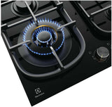 Electrolux 60cm Black Ceramic Glass Gas Cooktop EHG645BE