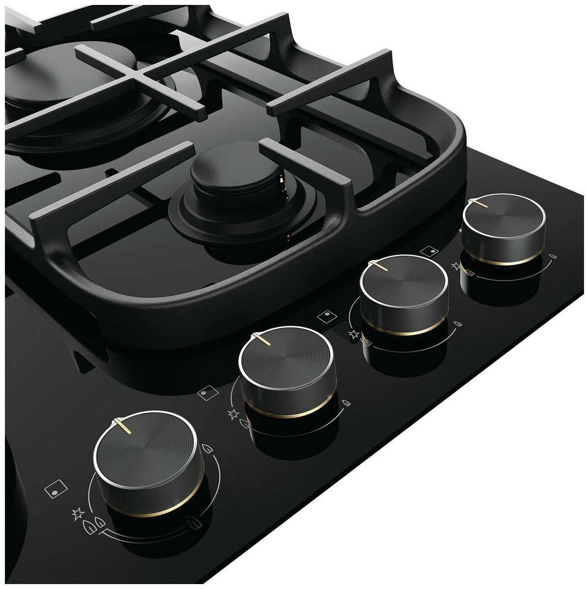 Electrolux 60cm Black Ceramic Glass Gas Cooktop EHG645BE