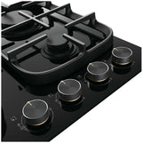 Electrolux 60cm Black Ceramic Glass Gas Cooktop EHG645BE