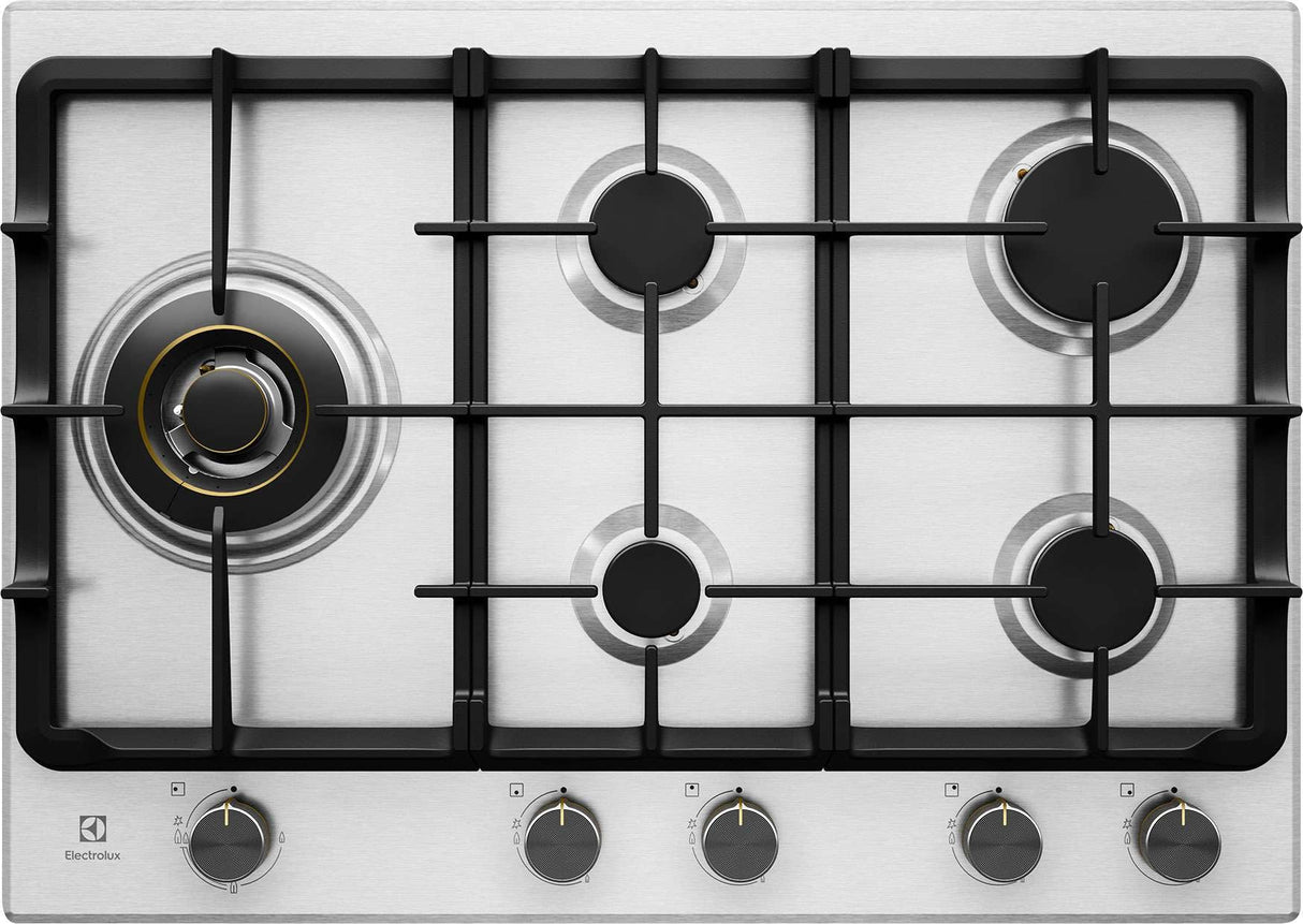 Electrolux 75cm 5 Zone Stainless Steel Gas Cooktop EHG755SE