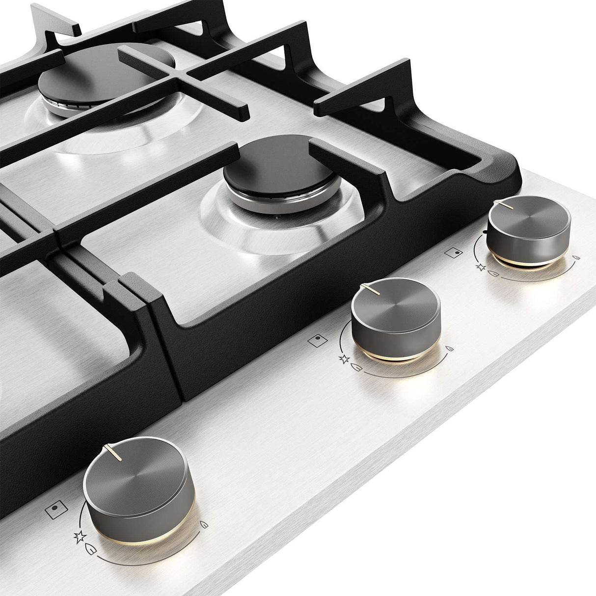 Electrolux 75cm 5 Zone Stainless Steel Gas Cooktop EHG755SE
