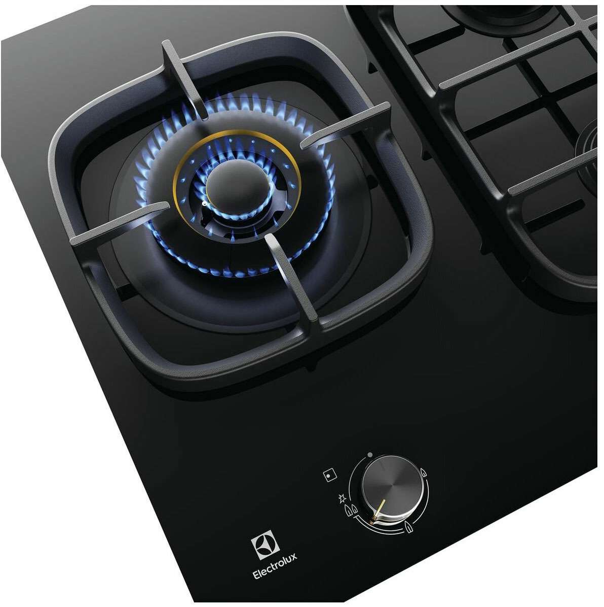 Electrolux 90cm Black Ceramic Glass Gas Cooktop EHG955BE