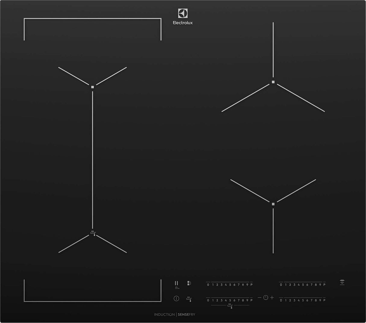Electrolux 60cm 4 Zone Black Induction Cooktop EHI645BF