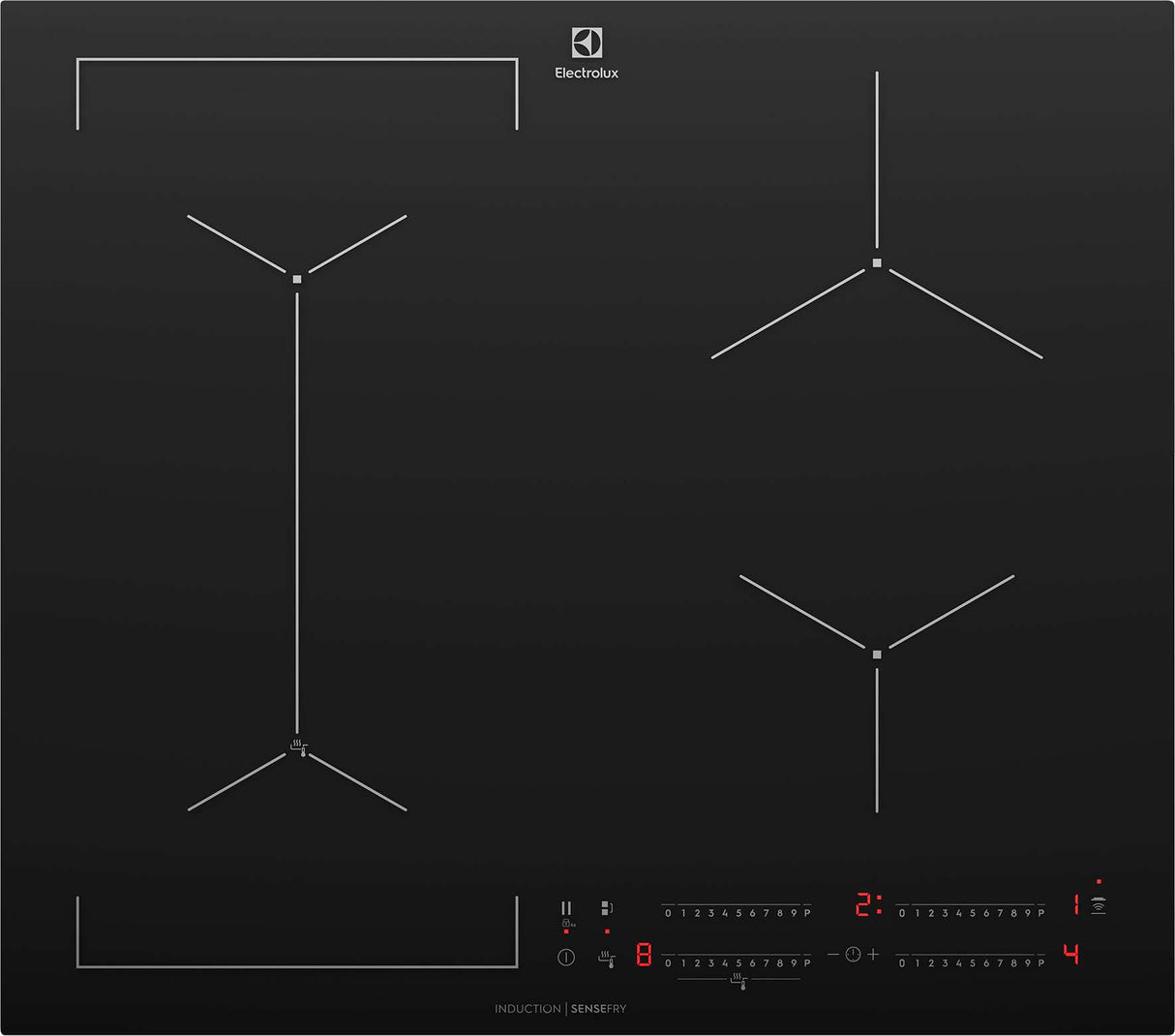 Electrolux 60cm 4 Zone Black Induction Cooktop EHI645BF