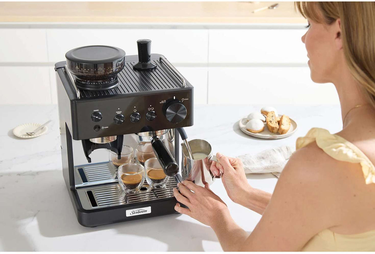 Sunbeam Origins Slimline Espresso Coffee Machine EMM5500BK
