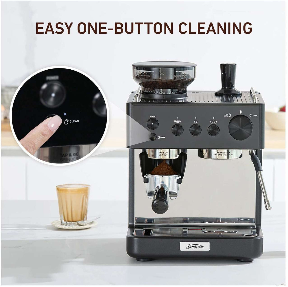 Sunbeam Origins Slimline Espresso Coffee Machine EMM5500BK
