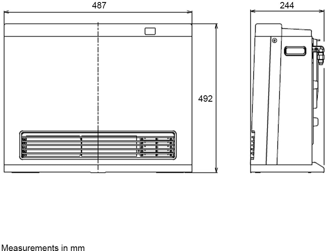 Rinnai Enduro 13MJ Convector Gas Heater Platinum Silver EN13SN *NATURAL GAS*