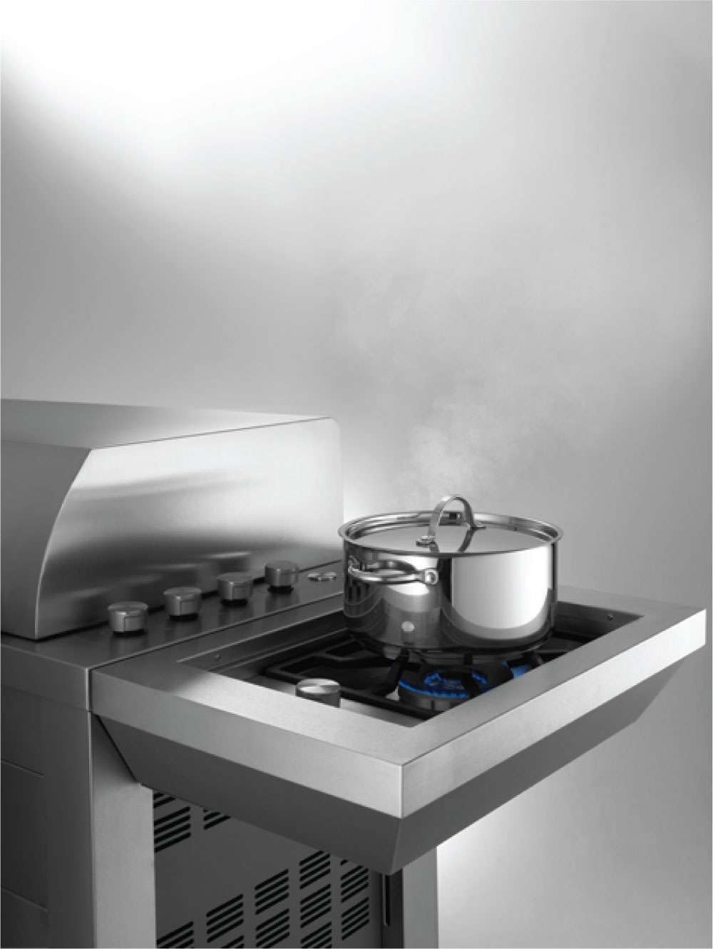 Electrolux Side Burner BBQ or Built-In Domino-Style Stainless Steel Gas EQMW40AS