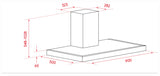 Inalto 90cm Box Canopy Rangehood ERBC90TBS