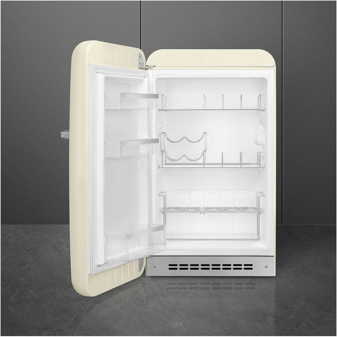 Smeg 135L FAB 50's Retro Style Bar Refrigerator Cream FAB10HLCR5AU