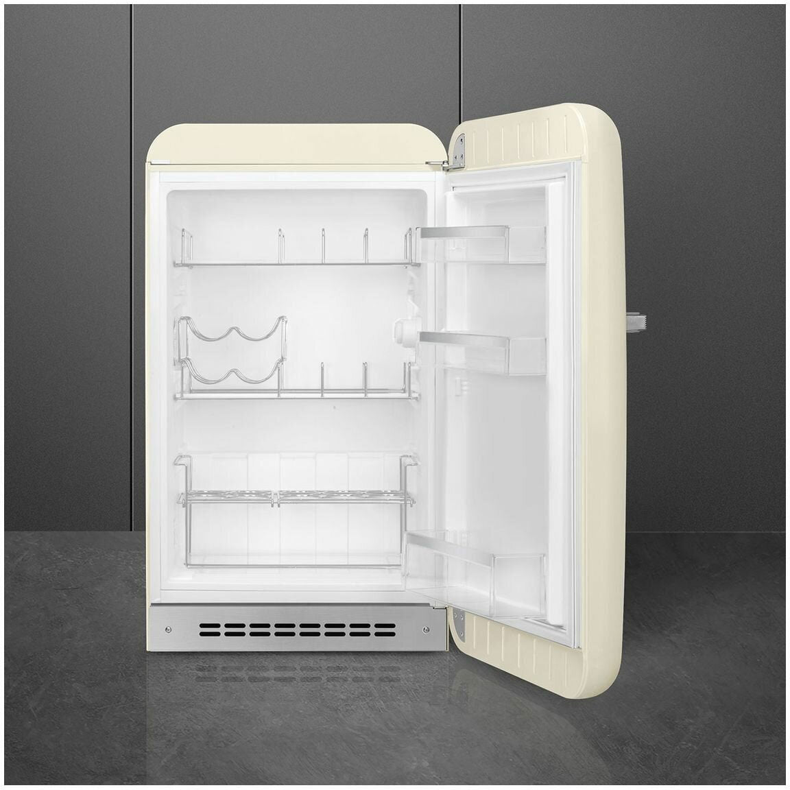Smeg 135L FAB 50's Retro Style Bar Refrigerator Cream FAB10HRCR5AU