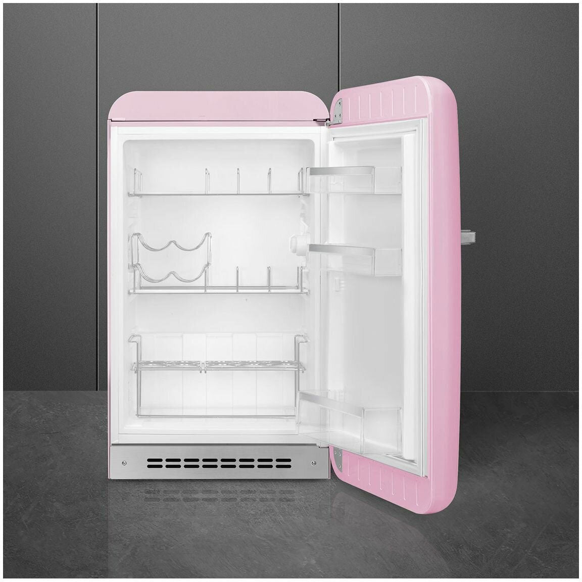 Smeg 135L FAB 50's Retro Style Bar Fridge Pink FAB10HRPK5