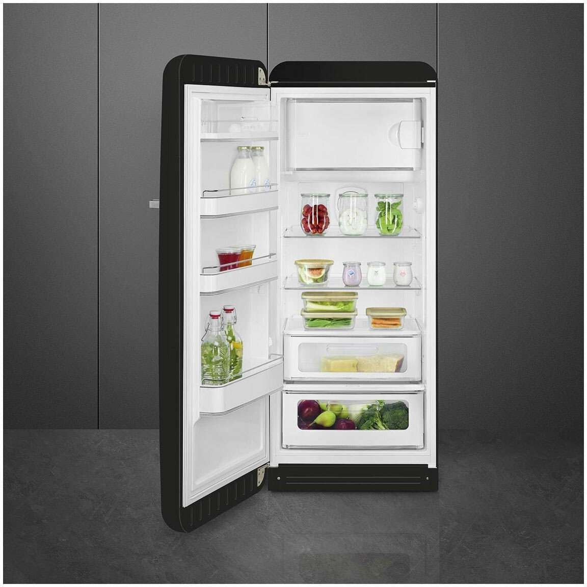 Smeg 270L FAB 50's Retro Refrigerator Black FAB28LBL5AU | Greater Sydney Only