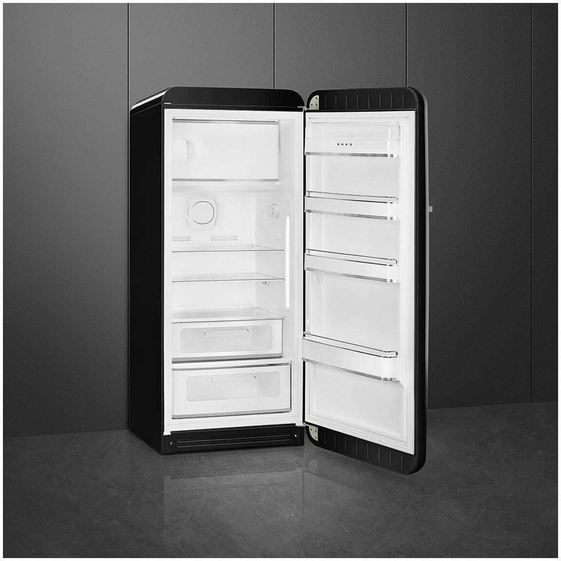 Smeg 270L FAB 50's Retro Refrigerator Black FAB28RBL5AU | Greater Sydney Only