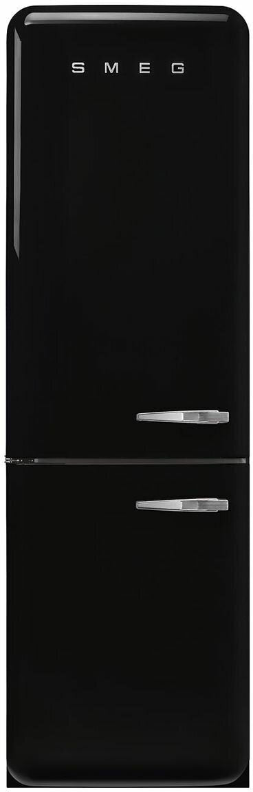 Smeg 331L 50's Bottom Mount Refrigerator Black FAB32LBL5AU | Greater Sydney Only