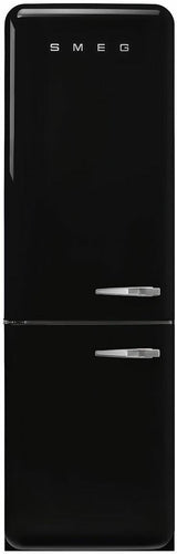 Smeg 331L 50's Bottom Mount Refrigerator Black FAB32LBL5AU | Greater Sydney Only