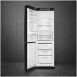 Smeg 331L 50's Bottom Mount Refrigerator Black FAB32LBL5AU | Greater Sydney Only