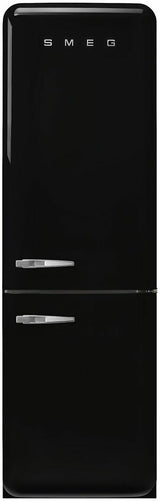 Smeg 331L 50's Bottom Mount Refrigerator Black FAB32RBL5AU | Greater Sydney Only
