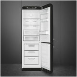 Smeg 331L 50's Bottom Mount Refrigerator Black FAB32RBL5AU | Greater Sydney Only