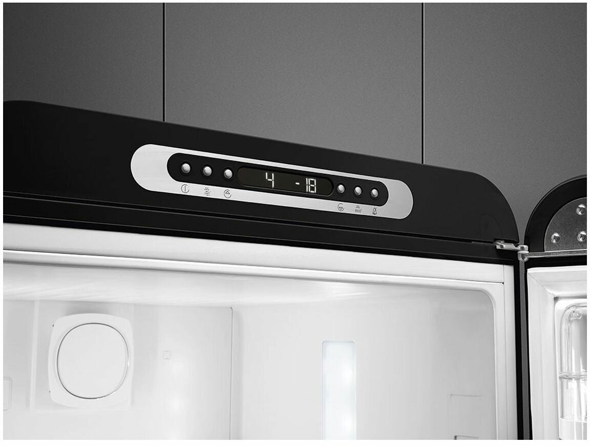 Smeg 331L 50's Bottom Mount Refrigerator Black FAB32RBL5AU | Greater Sydney Only