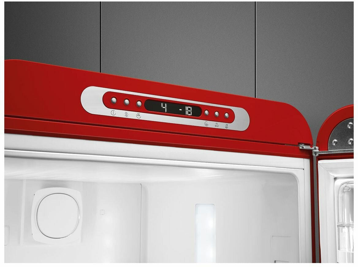 Smeg 331L 50's Bottom Mount Refrigerator Red FAB32RRD5AU | Greater Sydney Only