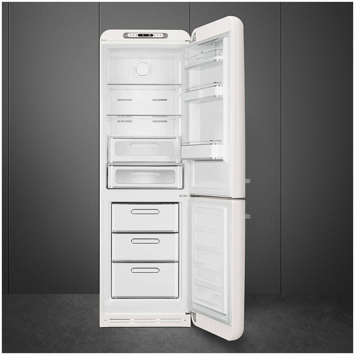 Smeg 331L 50's Bottom Mount Refrigerator White FAB32RWH5AU | Greater Sydney Only