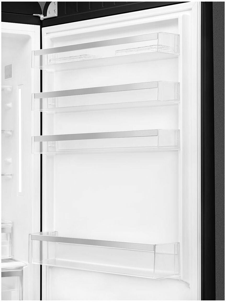 Smeg 481L 50's Bottom Mount Refrigerator Black FAB38RBL5AU | Greater Sydney Only