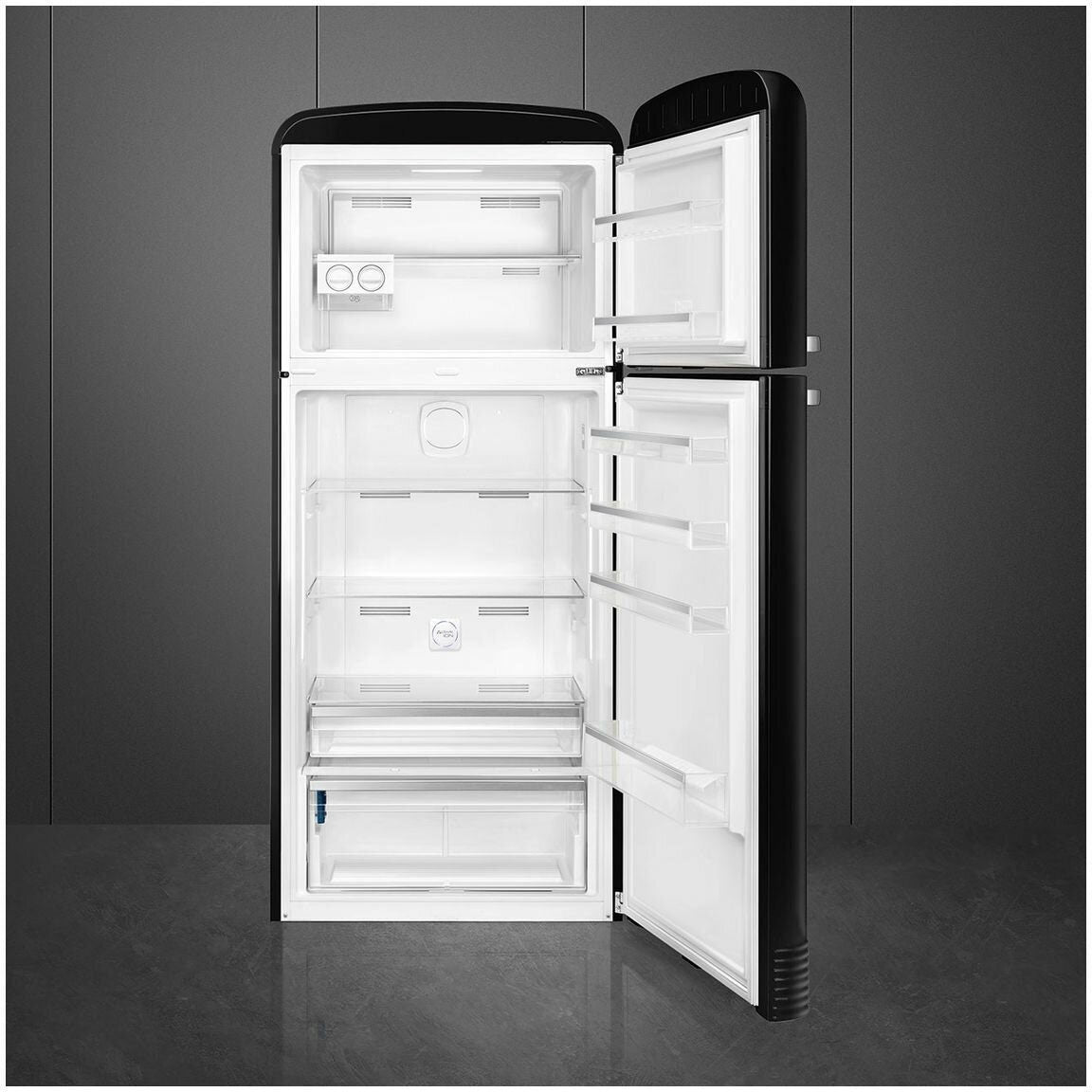 Smeg 524L 50's Top Mount Refrigerator Black FAB50RBL5AU | Greater Sydney Only