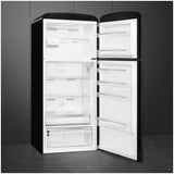 Smeg 524L 50's Top Mount Refrigerator Black FAB50RBL5AU | Greater Sydney Only