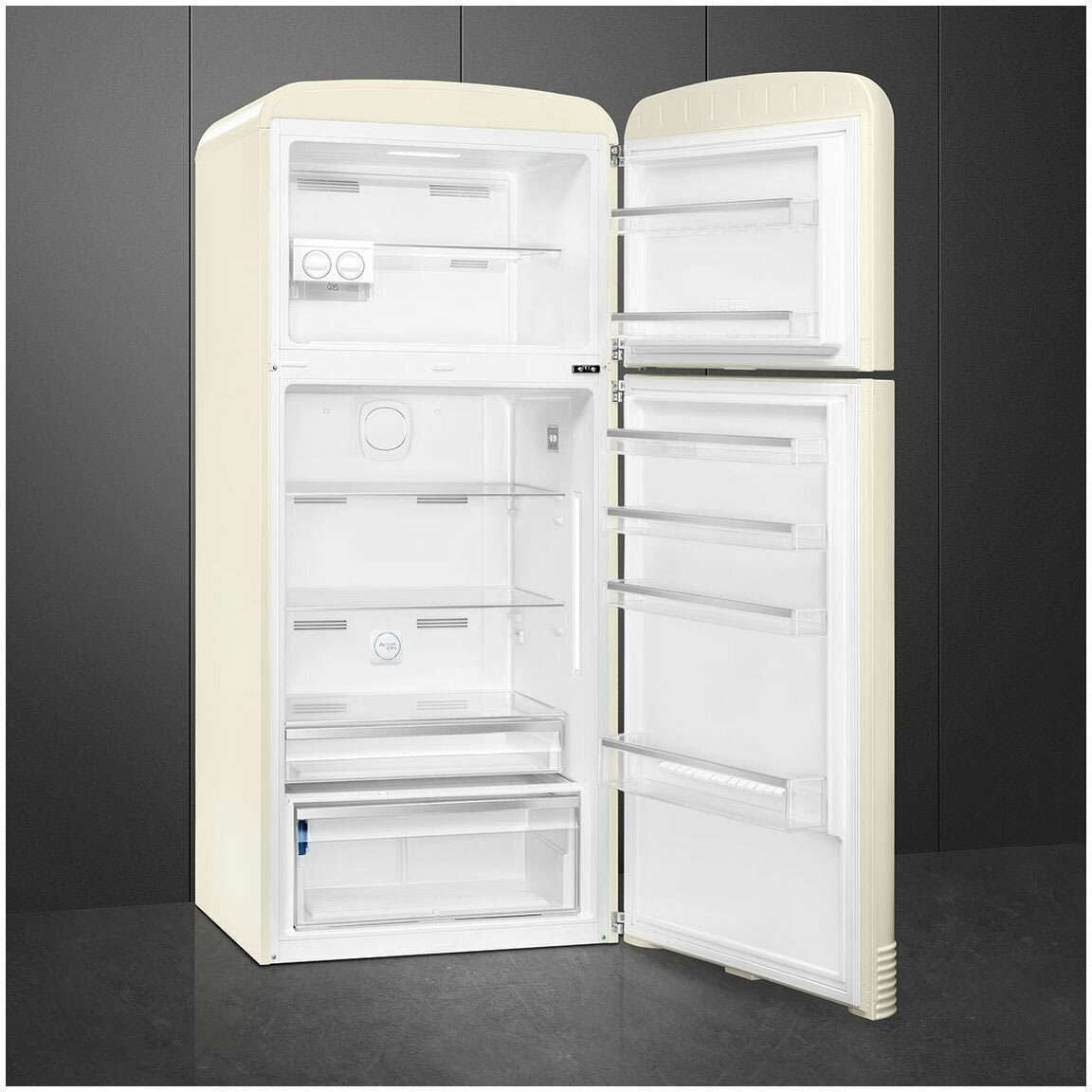 Smeg 524L 50's Top Mount Refrigerator Cream FAB50RCR5AU | Greater Sydney Only