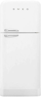 Smeg 524L 50's Top Mount Refrigerator White FAB50RWH5AU | Greater Sydney Only