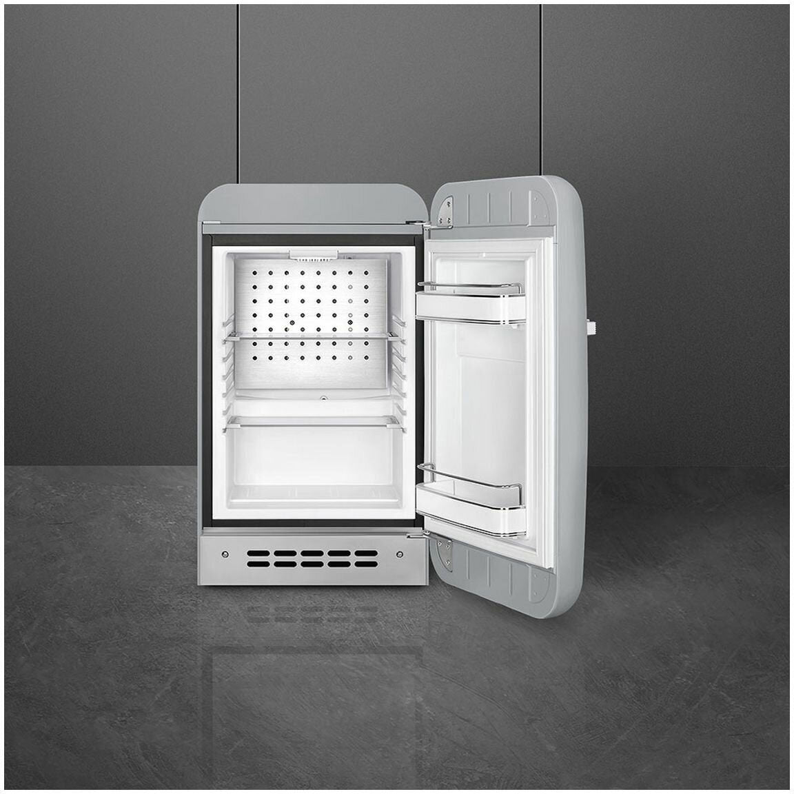 Smeg 34L FAB 50's Retro Style Bar Fridge Silver FAB5RSV5AU