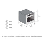 Fulgor 75cm Built-in Electric Oven Black FO759BV