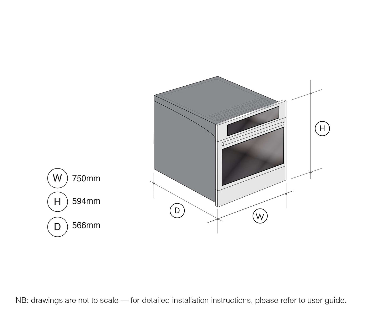 Fulgor 75cm Built-in Electric Oven Stainless Steel FO759X