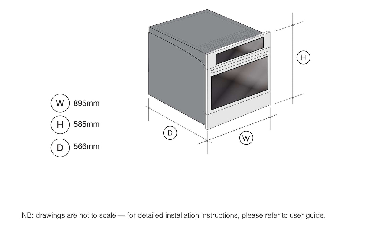 Fulgor 90cm Built-in Electric Oven Stainless Steel FO994X-C