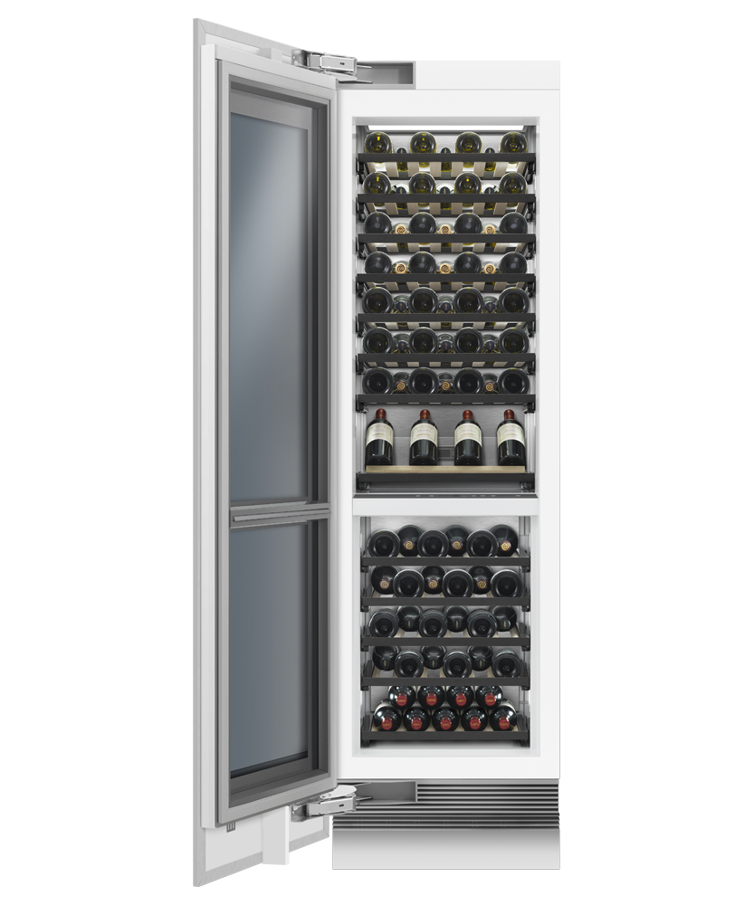 Fisher & Paykel 91 Bottle Wine Cabinet Fridge RS6121VL2K1 with door panel