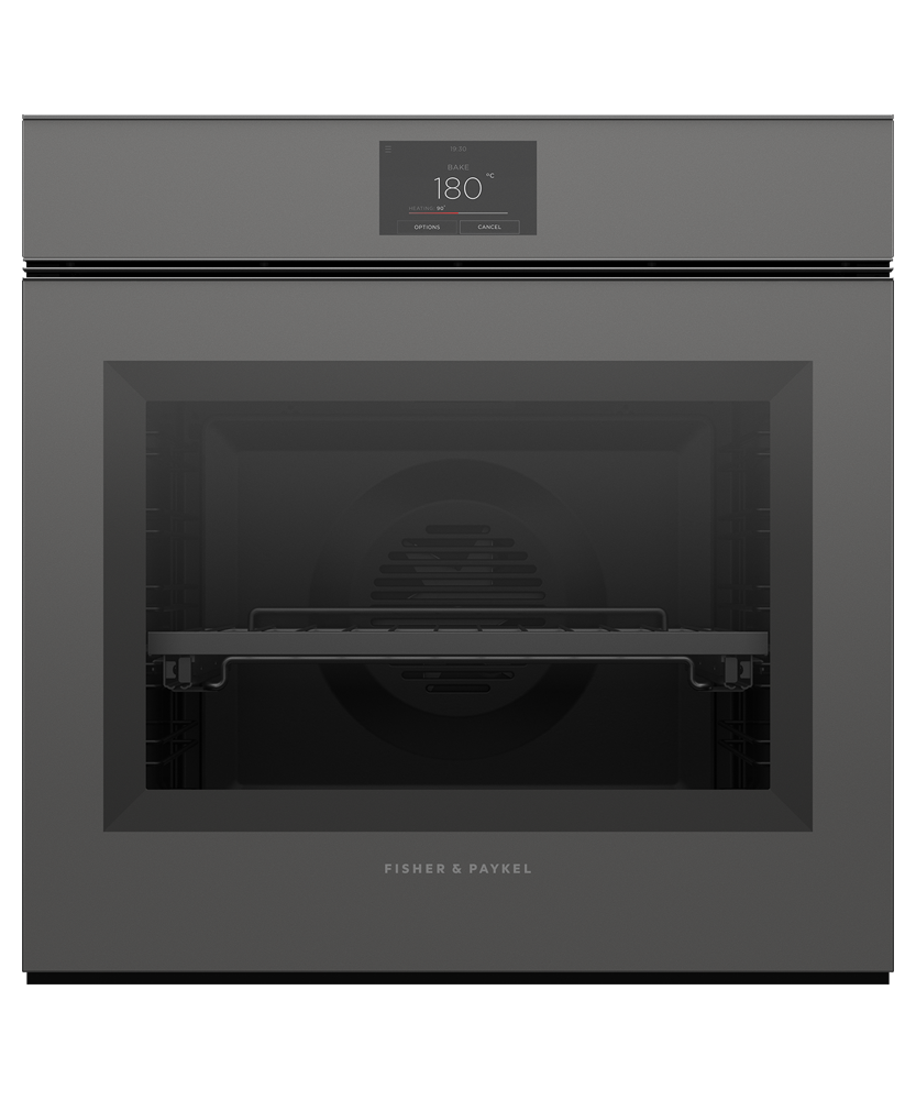 Fisher & Paykel 60cm Minimal Handleless Pyrolytic Oven Grey OB60SMPTNG1