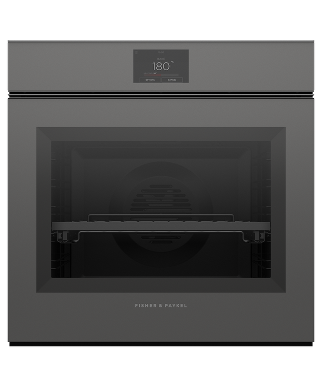 Fisher & Paykel 60cm Minimal Handleless Pyrolytic Oven Grey OB60SMPTNG1