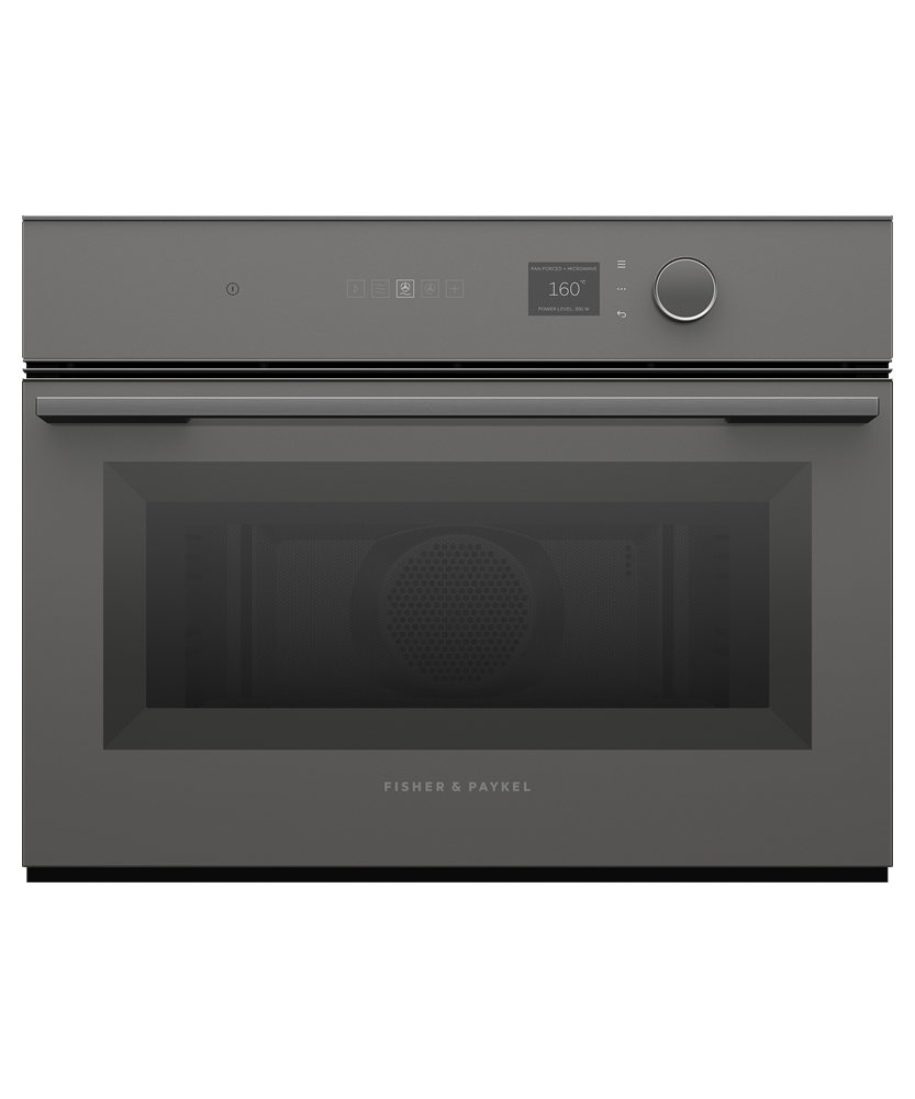 Fisher & Paykel 60cm 49L Minimal Compact Combi-Microwave Oven Grey OM60NMLG1