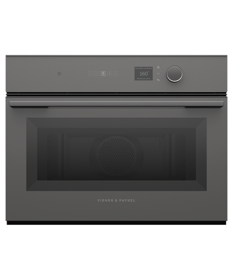 Fisher & Paykel 60cm 49L Minimal Compact Combi-Microwave Oven Grey OM60NMLG1